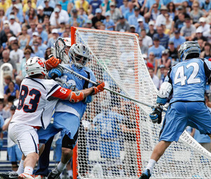 Syracuse's offense failed to get in a rhythm throughout most of the game against Johns Hopkins thanks to the stellar play in net by Eric Schneider.