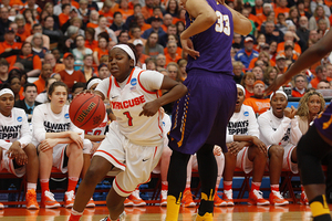 Alexis Peterson has led Syracuse to new heights this season, but her unrelenting style of play has also led to some bumps and bruises along the way.
