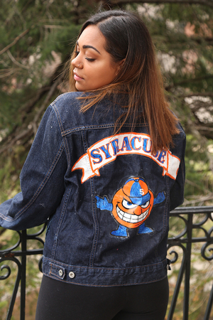 Sophia D’Amico and Natalie Mafrici started cusejacketz this semester to sell custom-decorated apparel through Instagram.